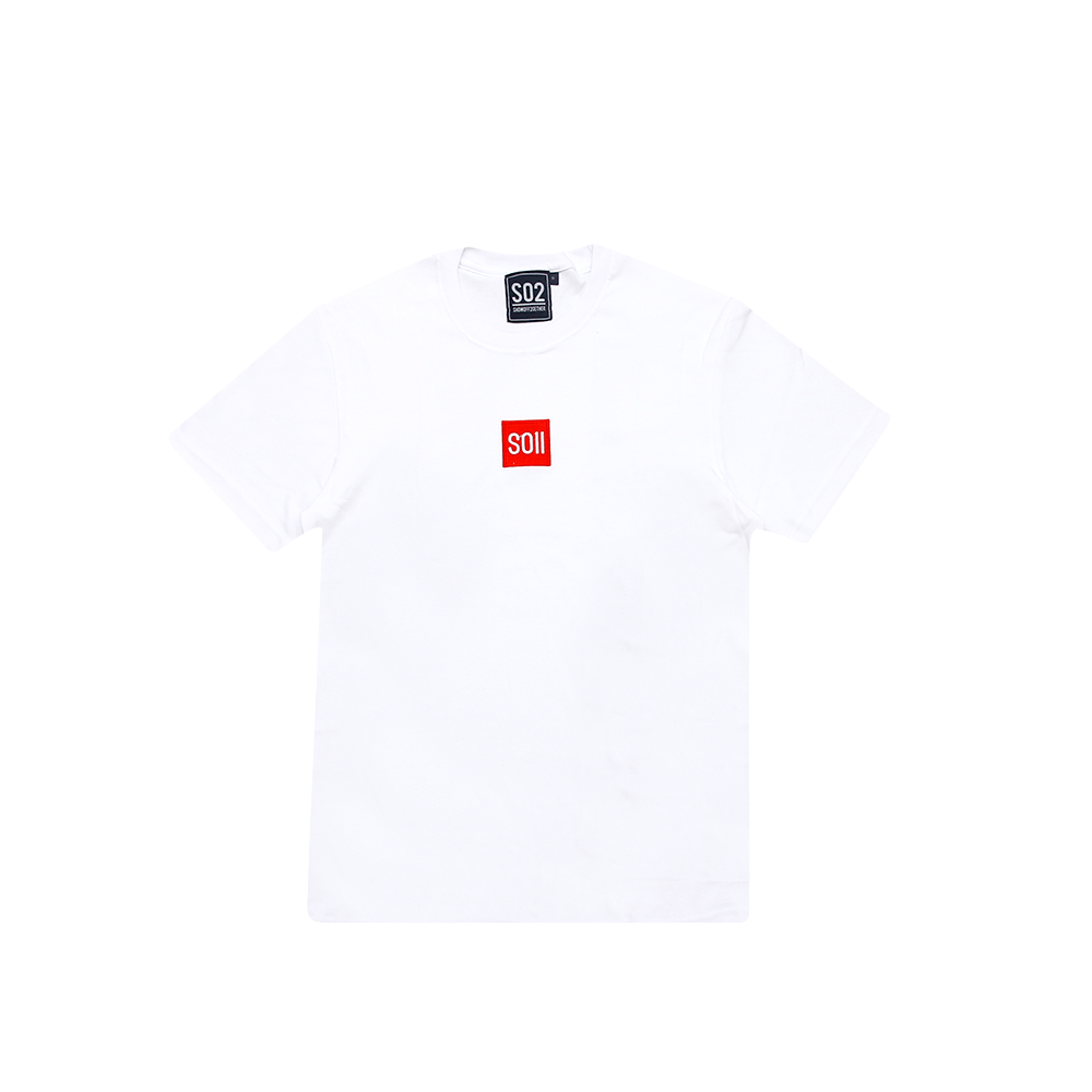 Red Box with White F Logo - Red Box White Tee – Showoff2gether