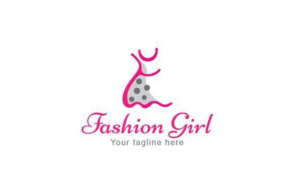 Trendy Fashion Logo - Fashion Girl Creative Trendy Frock Logo Templates Creative Market