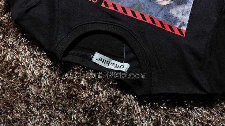Red Box with White F Logo - OFF-WHITE Painting Red Box Logo Black Tee