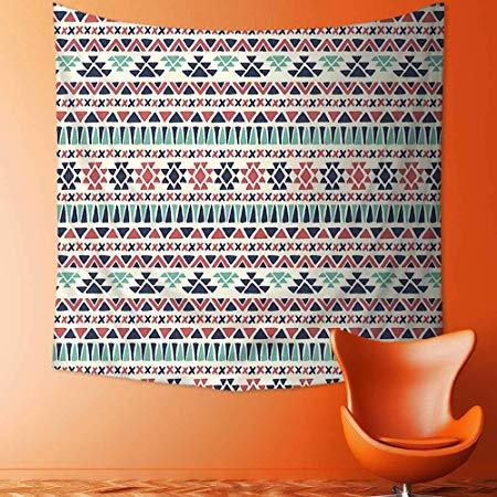 Ethnic Color Earth Logo - Printsonne Popular Art Tapestry Navajo Antique Design Ethnic Earth