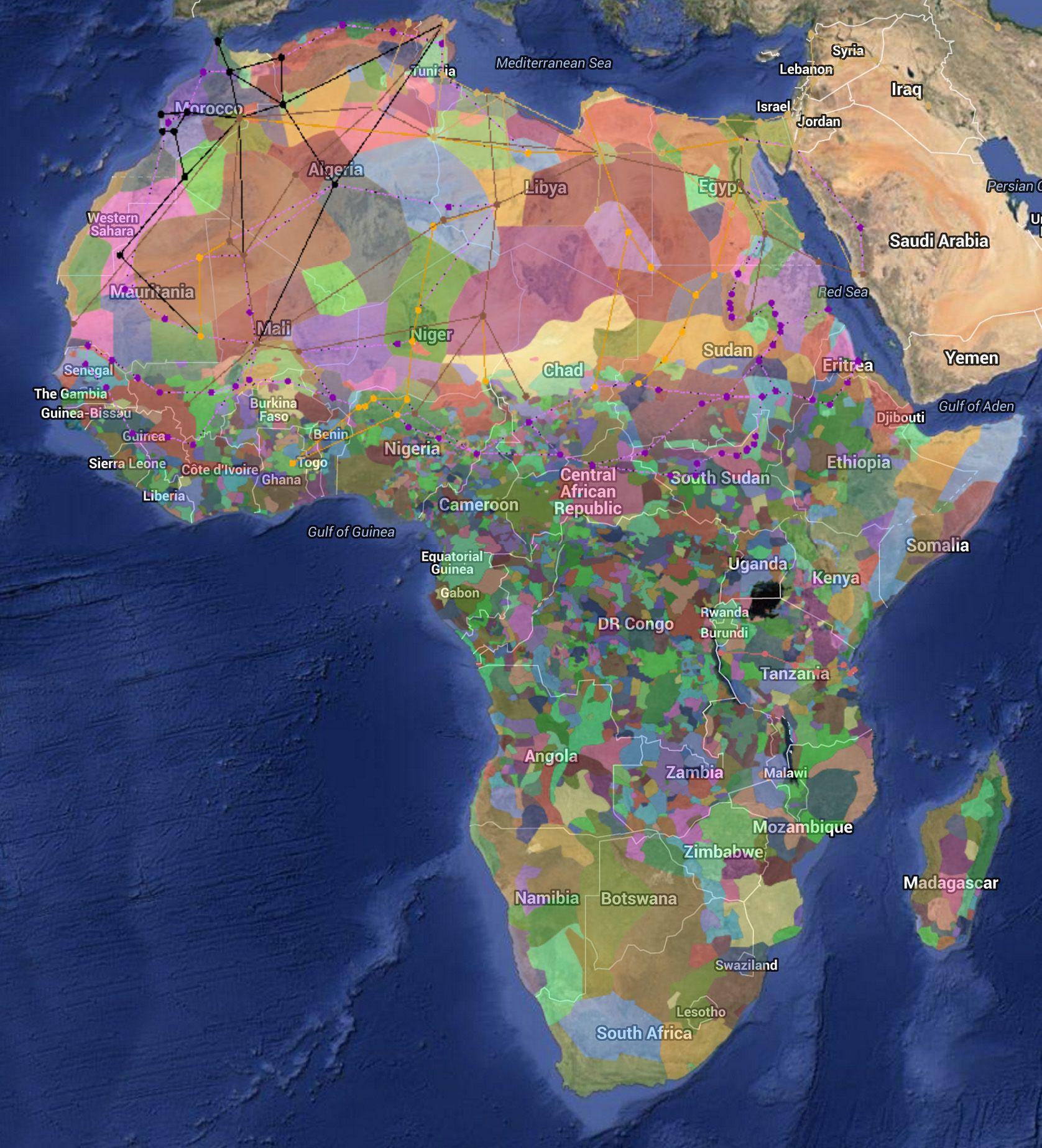 Ethnic Color Earth Logo - A Fascinating Color Coded Map Of Africa's Diversity