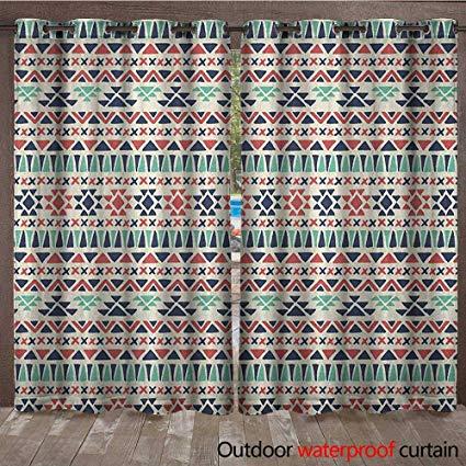 Ethnic Color Earth Logo - Amazon.com : BlountDecor Tribal Door/Gazebo Curtain Aztec Antique ...