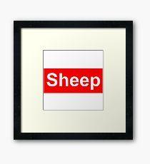 Red Box White Letters Logo - Sheep Box Logo Wall Art | Redbubble