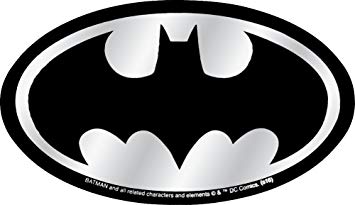 Cool Bat Logo - Batman Silver Chrome Bat Logo Sticker