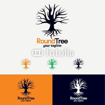 Round Tree Logo - Round Tree Logo Designs Template. Buy Photo