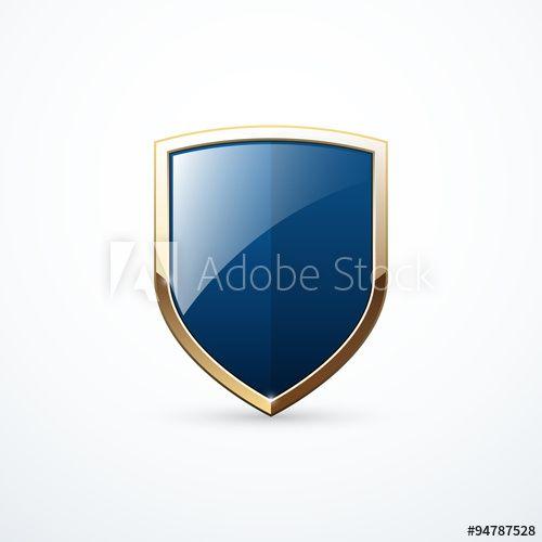 Gold and Blue Shield Logo - Gold and blue shield - Buy this stock vector and explore similar ...