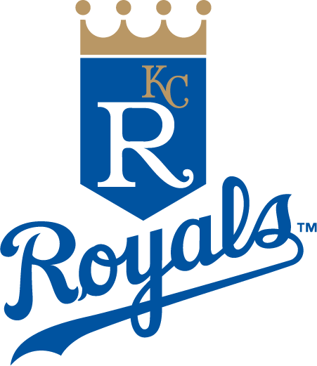 Gold and Blue Shield Logo - Kansas City Royals Primary Logo (1969) - R with KC in gold on blue ...