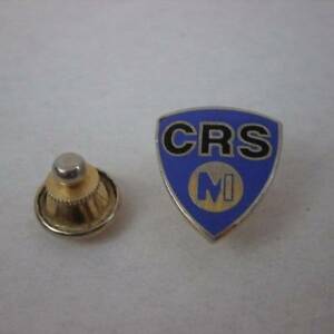Gold and Blue Shield Logo - CRS MI Service Pin Blue Shield Gold Tone Metal Realtors Lapel Pin | eBay