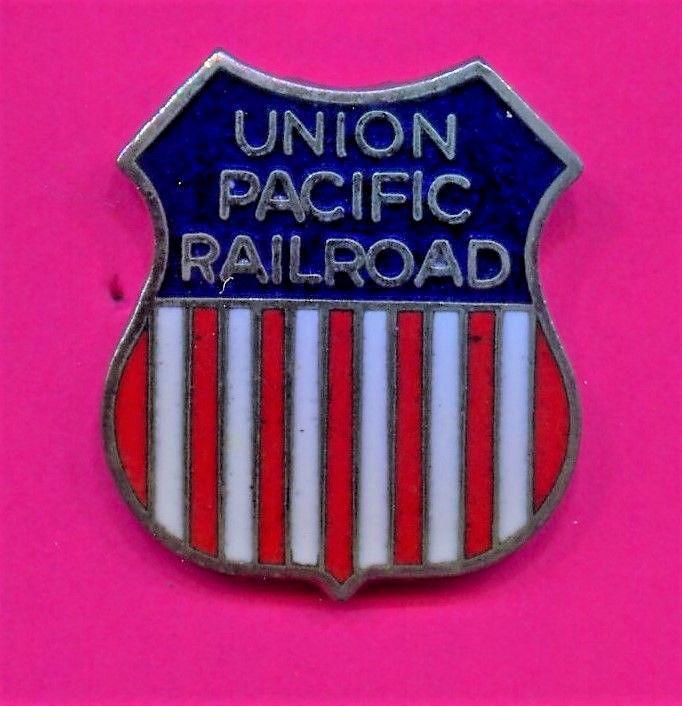 Red White Blue Shield Logo - Union Pacific Railroad Pin Red White And Blue Shield Pin Vintage Pin ...
