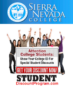 Sierra Nevada College Logo - Sierra Nevada College Student Discount Program3 1 | 3, 1 | 2, 1