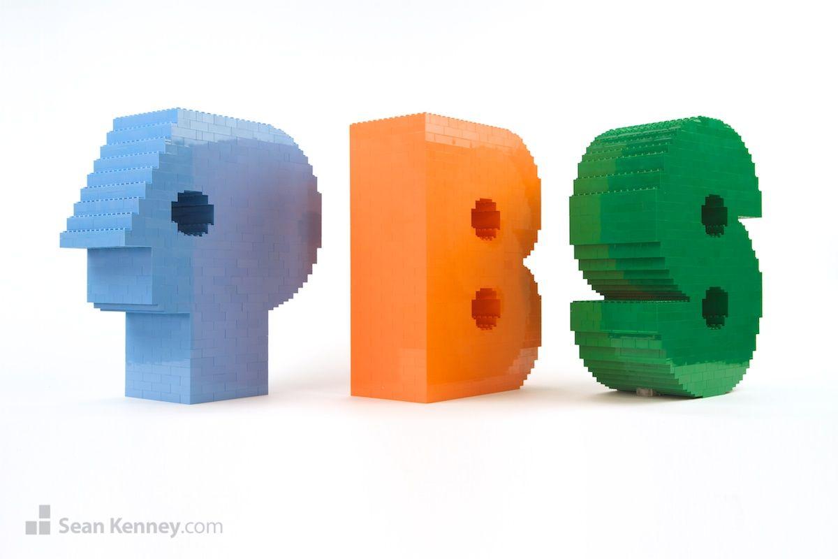 PBS Logo - Sean Kenney - Art with LEGO bricks : Retro-pbs-logo
