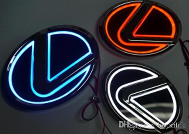 Blue Lexus Logo - 5D Lexus Car Badge Waterproof Logo Emblem Light LED Rear Logo Auto