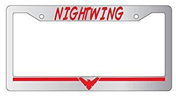 Red Nightwing Logo - Amazon.com: GSF Frames Nightwing LOGO (RED) Chrome Metal License ...