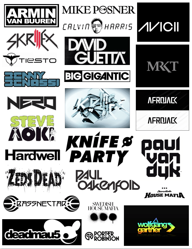 Best DJ Logo - Collage, Top DJ Logos | Sound Saves | Dj logo, Edm logo, Logos