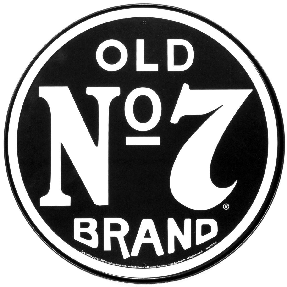 Old No. 7 Logo - Jack Daniels Whiskey Old No 7 Logo Metal Sign at Retro Planet