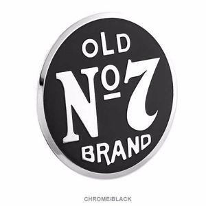 Old No. 7 Logo - Jack Daniels Old No 7® Chrome Aluminum & Black Emblem 1 3 4