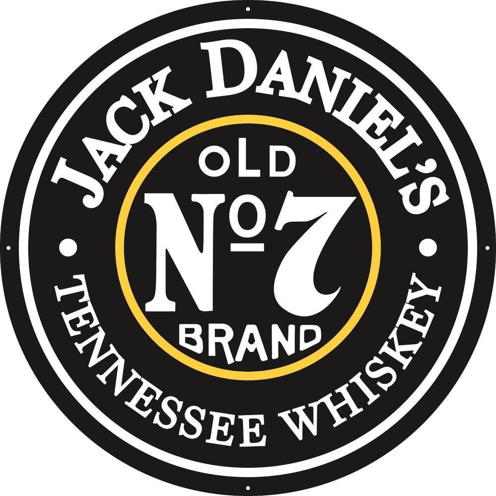 Old No. 7 Logo - Jack Daniels Old No. 7 Tennessee Whiskey 36 Round Metal Sign. Man