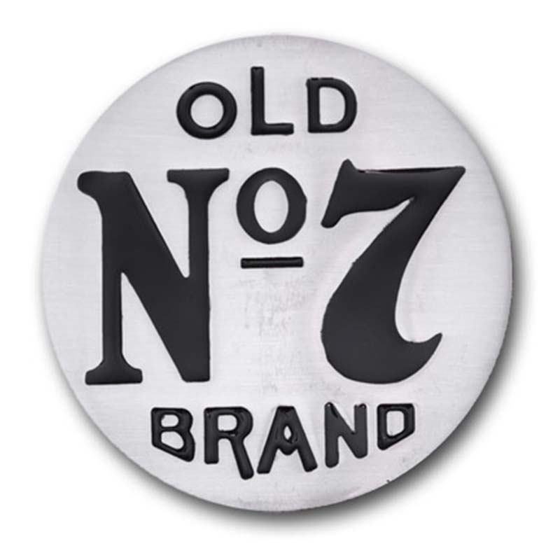 Old No. 7 Logo - Jack Daniels White Old No. 7 Belt Buckle
