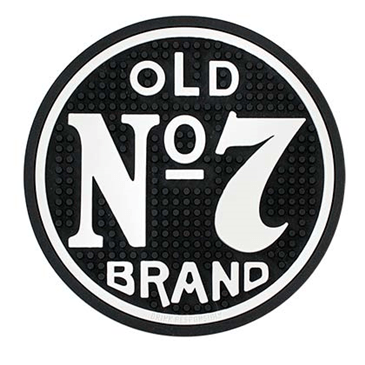 Old No. 7 Logo - Buy Official JACK DANIELS Black Old No. 7 Round Bar Mat