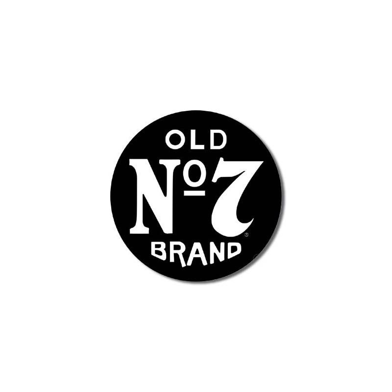 Old No. 7 Logo - Jack Daniels Old No 7 Black Round Tin Sign