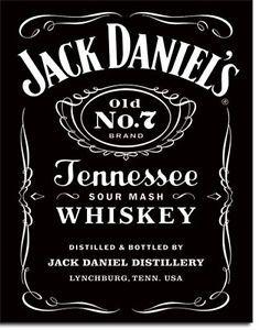 Old No. 7 Logo - JACK DANIELS Black Logo METAL SIGN Man Cave TIN Old No. 7 Home BAR ...