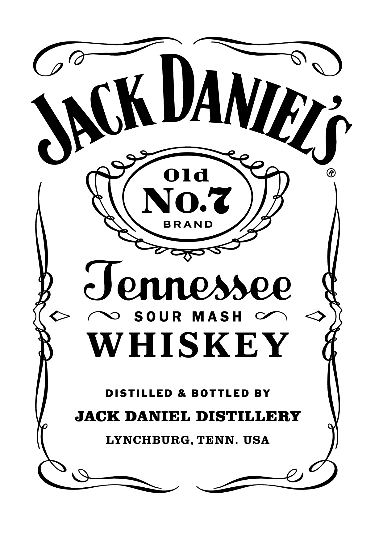 Old No. 7 Logo - Jack Daniel's Old No. 7. drawing. Jack daniels, Jack daniels logo