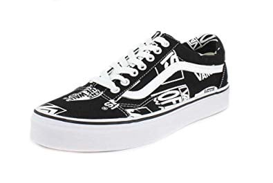 Vans Shoe Co Logo - Vans Old Skool Sneakers Black-White: Amazon.co.uk: Shoes & Bags