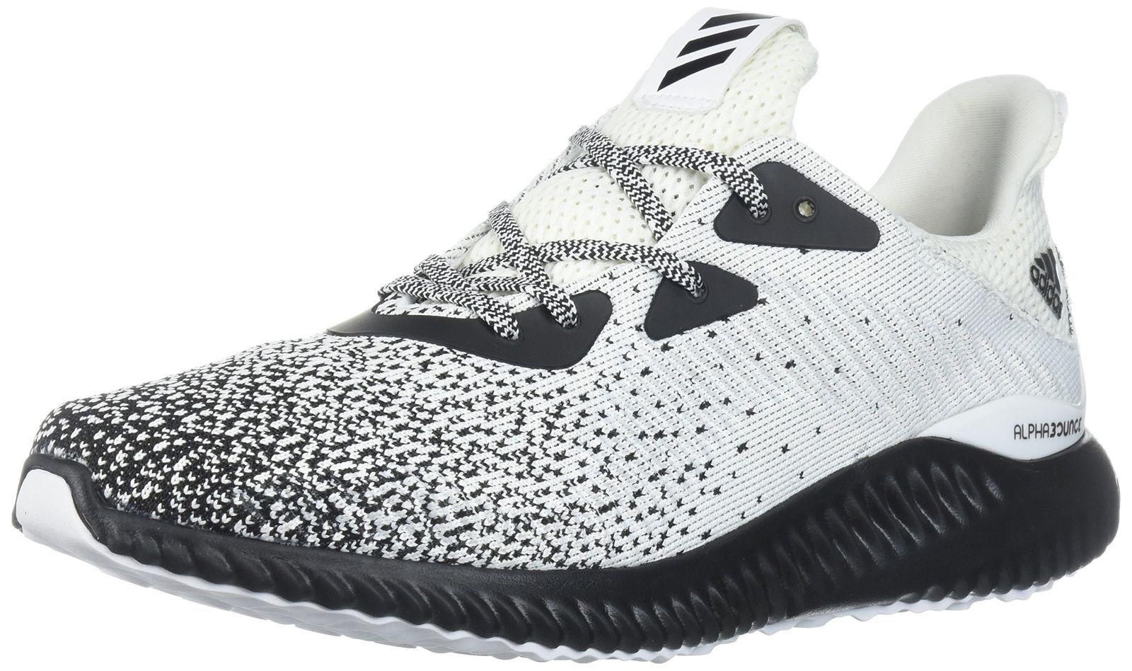 Black and White Athletic Clothing Logo - adidas Alphabounce Ck Mens Cq0406 Black White Forgedmesh Running