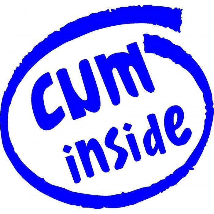 Funny Intel Logo - Intel cum inside funny sticker - Car and boat stickers logos and ...