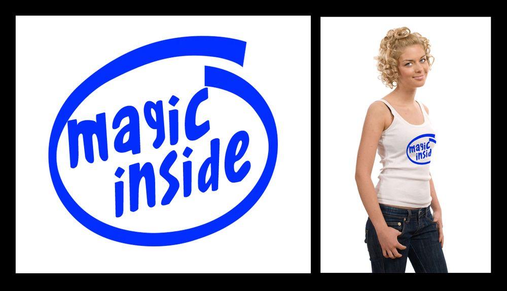 Funny Intel Logo - tshirts_magic_inside