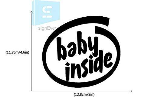 Funny Intel Logo - signEver Baby Inside Funny Intel Logo Style Safety Sign Car Sticker