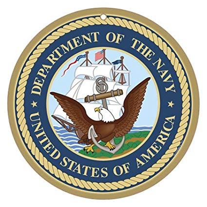 US Navy Logo - SJT ENTERPRISES, INC. US Navy Logo 10 Round Wood Plaque