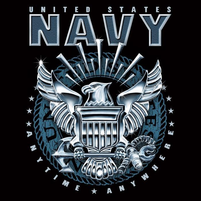 US Navy Logo - Black - UNITED STATES NAVY T-Shirt with US Navy Logo - Army Navy Store