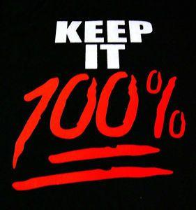 Keep It One Hundred Logo - Keep It 100 One Hundred Percent Real Hip Hop Pop Culture Funny T