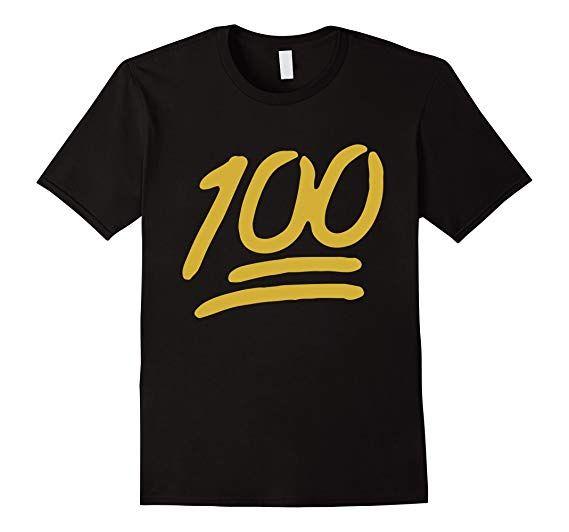Keep It One Hundred Logo - Amazon.com: Keep It One Hundred, 100, One Hunnid Emoji T Shirt: Clothing