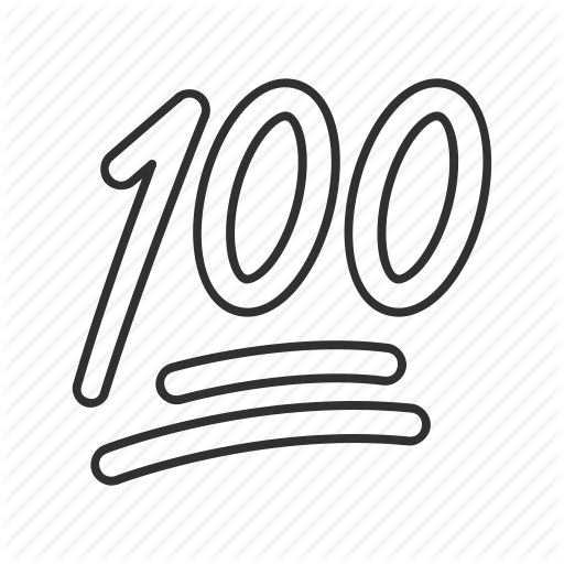 Keep It One Hundred Logo - Awesome, hundred, hundred points, keep it real, one hundred, real icon