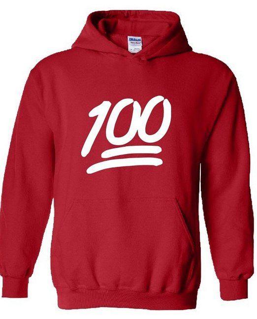 Keep It One Hundred Logo - Buy Raxo 100 Emoji Hoodie White Logo Keep It One Hundred Hip Hop