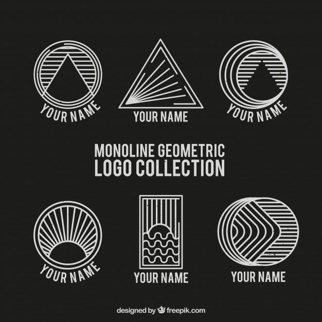 Und Geometric Logo - Monoline Logos In Schwarz Und Weiß. Download Der Kostenlosen Vektor