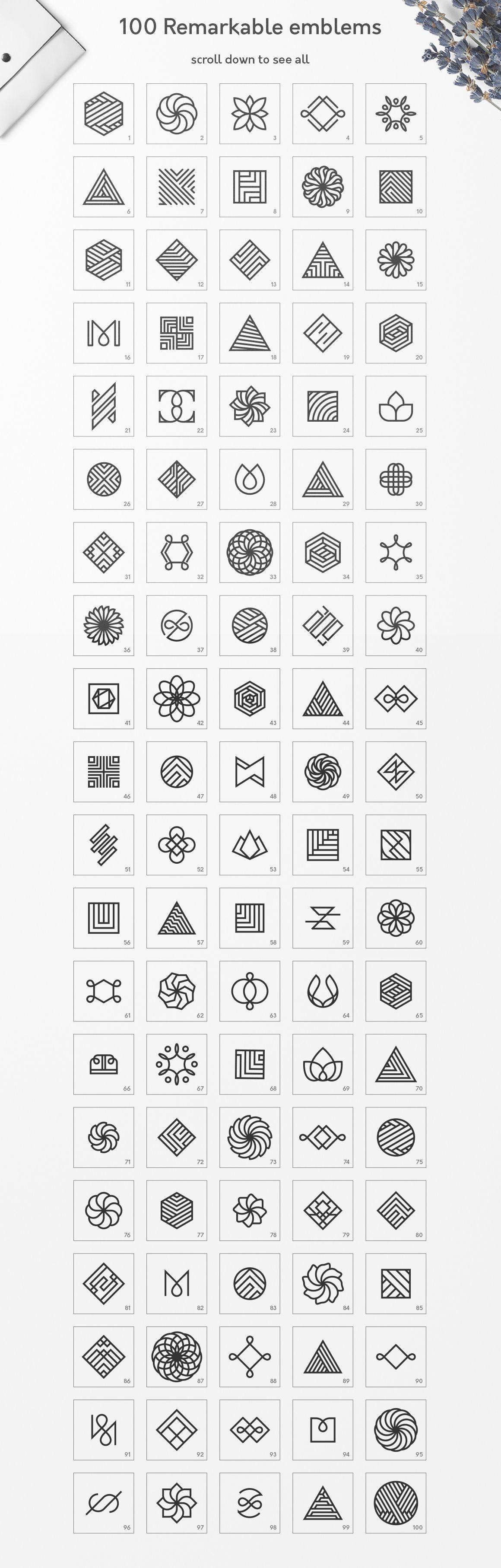 Und Geometric Logo - Geometric Logos Bundle 50% OFF by Davide Bassu on @creativemarket ...