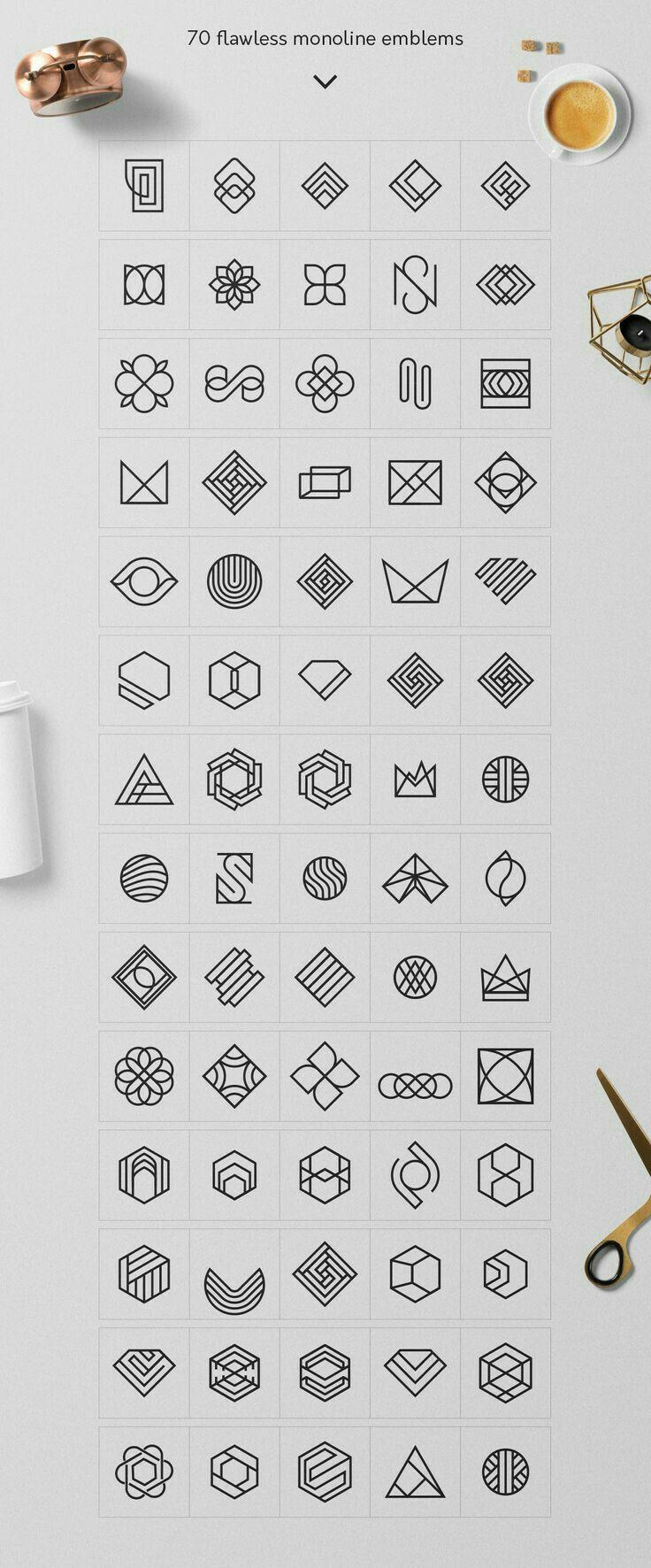 Und Geometric Logo - Pin von 111_LINA auf Bullet journal | Logo design, Geometric logo ...