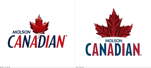 Molson Logo - Brand New: Molson Canadian, Now More Canadian