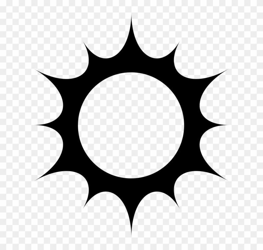 White Sun Logo - Black And White Sun Clipart Bed Icon