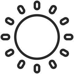 White Sun Logo - sun Icon