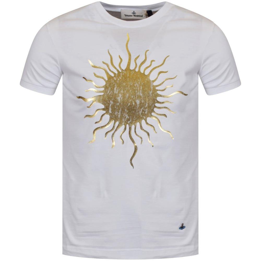 White Sun Logo - VIVIENNE WESTWOOD Vivienne Westwood White Gold Sun Logo T Shirt