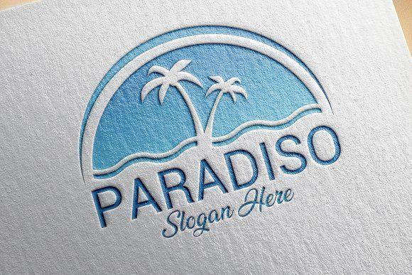 Paradise Beach Logo - Paradise #Beach #Logo - #Logos. Logo Design. Beach logo, Logo