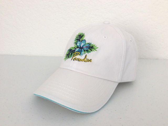 Paradise Beach Logo - Tommy Bahama White Floral Hibiscus Flower Paradise Beach Logo