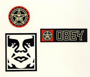 Andre the Giant Obey Logo - OBEY GIANT Shepard Fairey 3 STICKER LOT Set *BRAND NEW* Andre