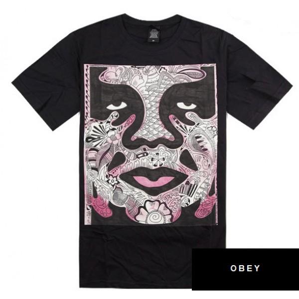 Andre the Giant Obey Logo - OBEY Andre Giant Sketch Fish Scale T Shirt (Black)