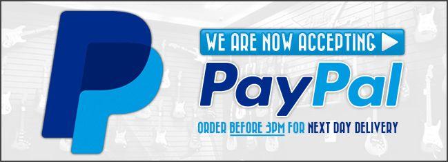 We Now Accept PayPal Logo - GuitarGuitar - Now Accepting PayPal