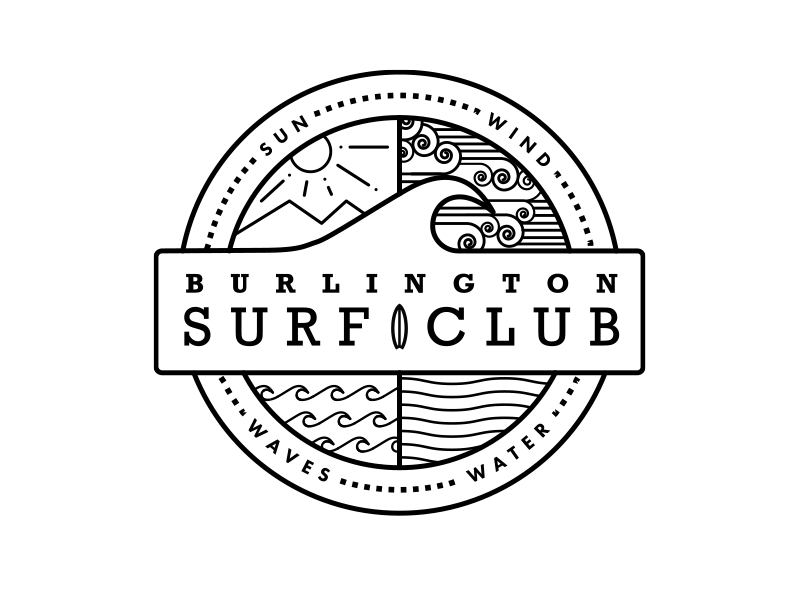 Burlington Logo - Burlington Surf Club Logo